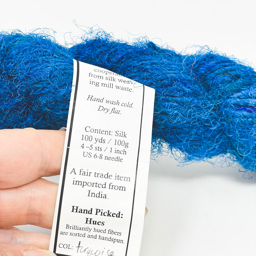 Frabjous Fibers Recycled Silk Yarn - Turquoise