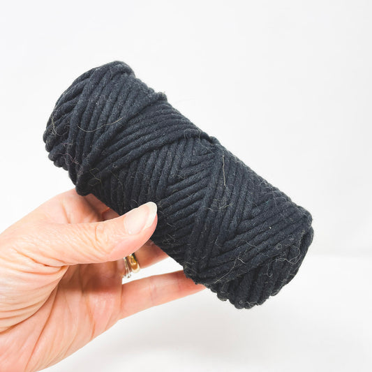 Black Cotton Macrame Cord