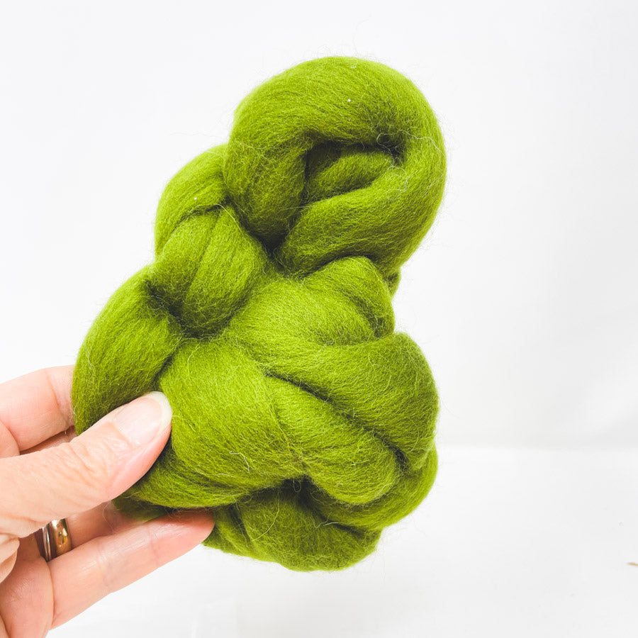 Forest Floor Wool Roving and Yarn Bundle