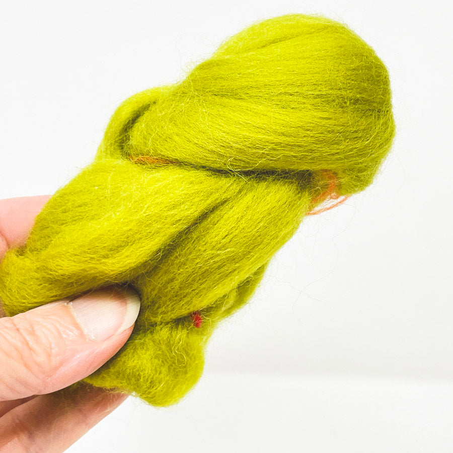 Forest Floor Wool Roving and Yarn Bundle