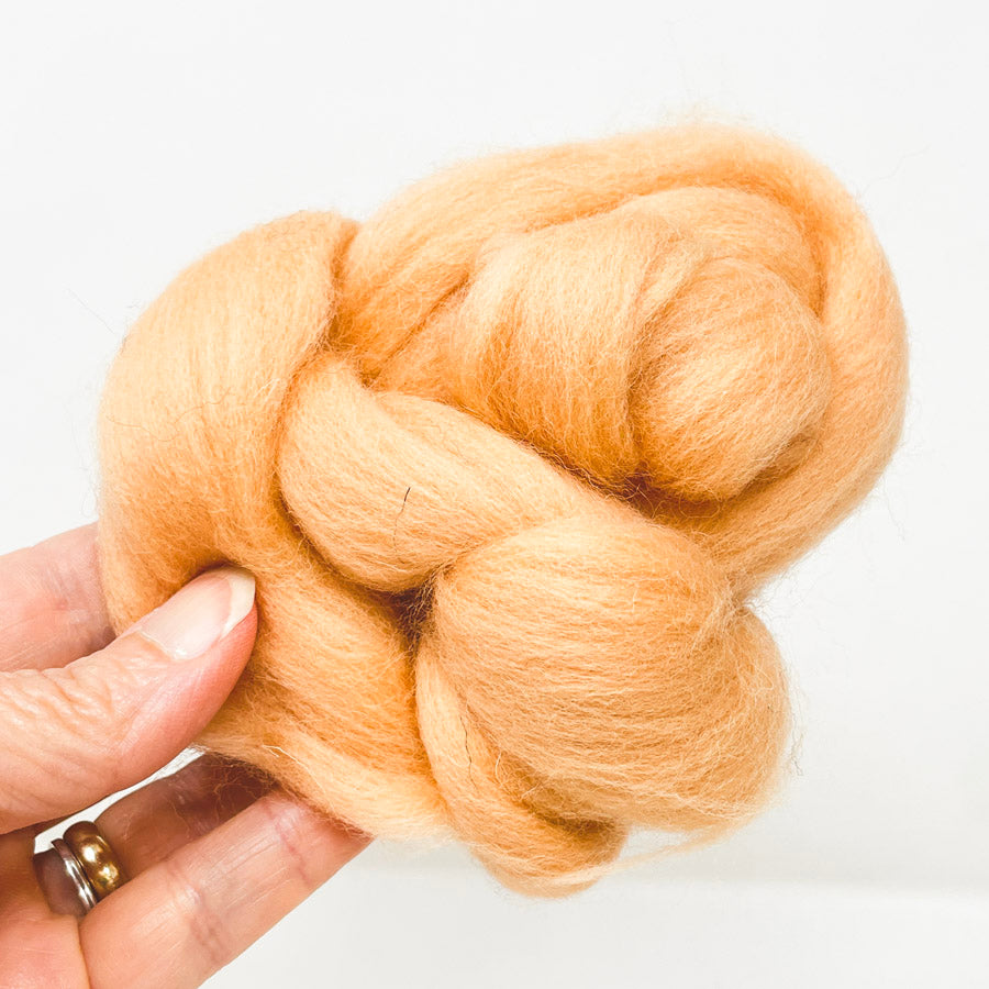 Peachy Wool Roving Bundle