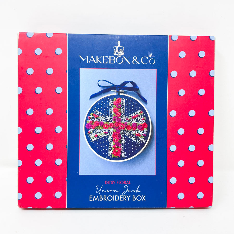 MakeBox & Co Ditsy Floral Union Jack Embroidery Box