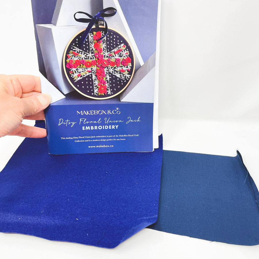 MakeBox & Co Ditsy Floral Union Jack Embroidery Box