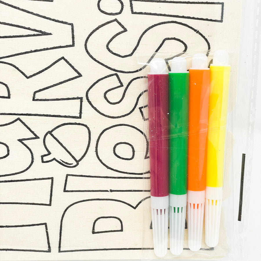 Crafter's Square Wood Color Your Own Harvest Decor