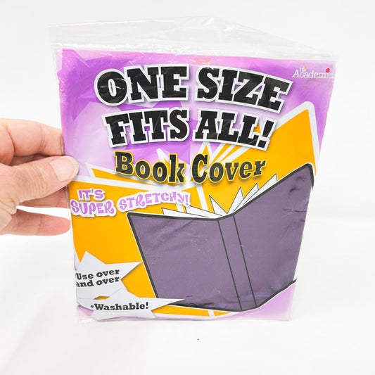 One Size Stretchable Fabric Book Cover - Purple
