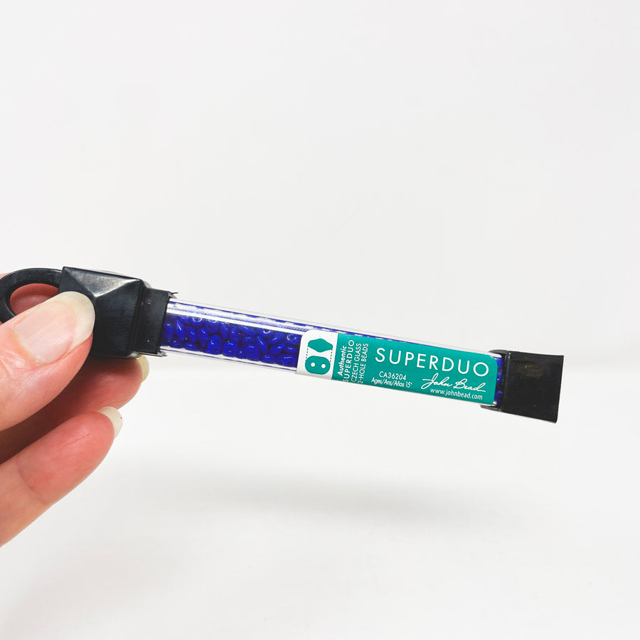 SuperDuo Blue Czech Style Beads