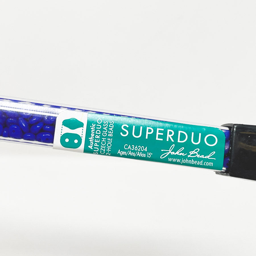 SuperDuo Blue Czech Style Beads