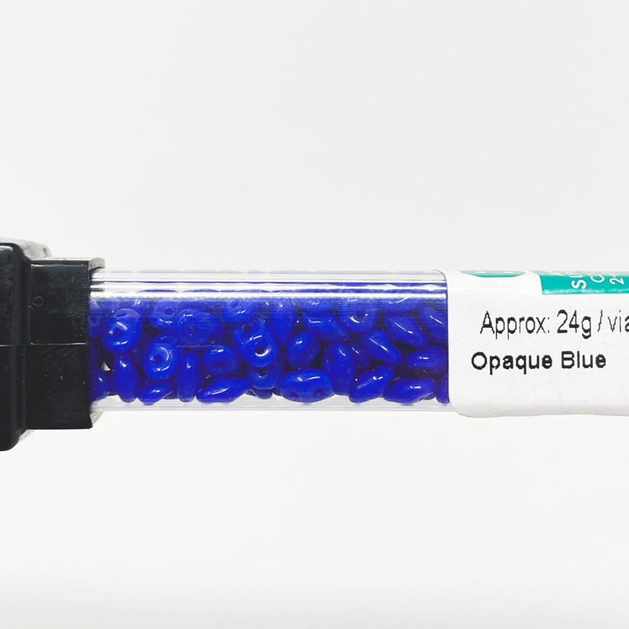 SuperDuo Blue Czech Style Beads