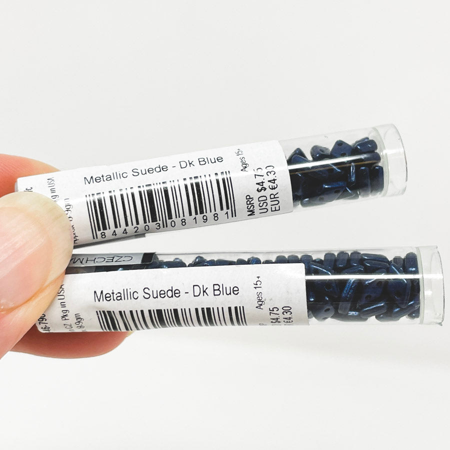 Metallic Dk Blue Diamond Czech Seed Bead Bundle