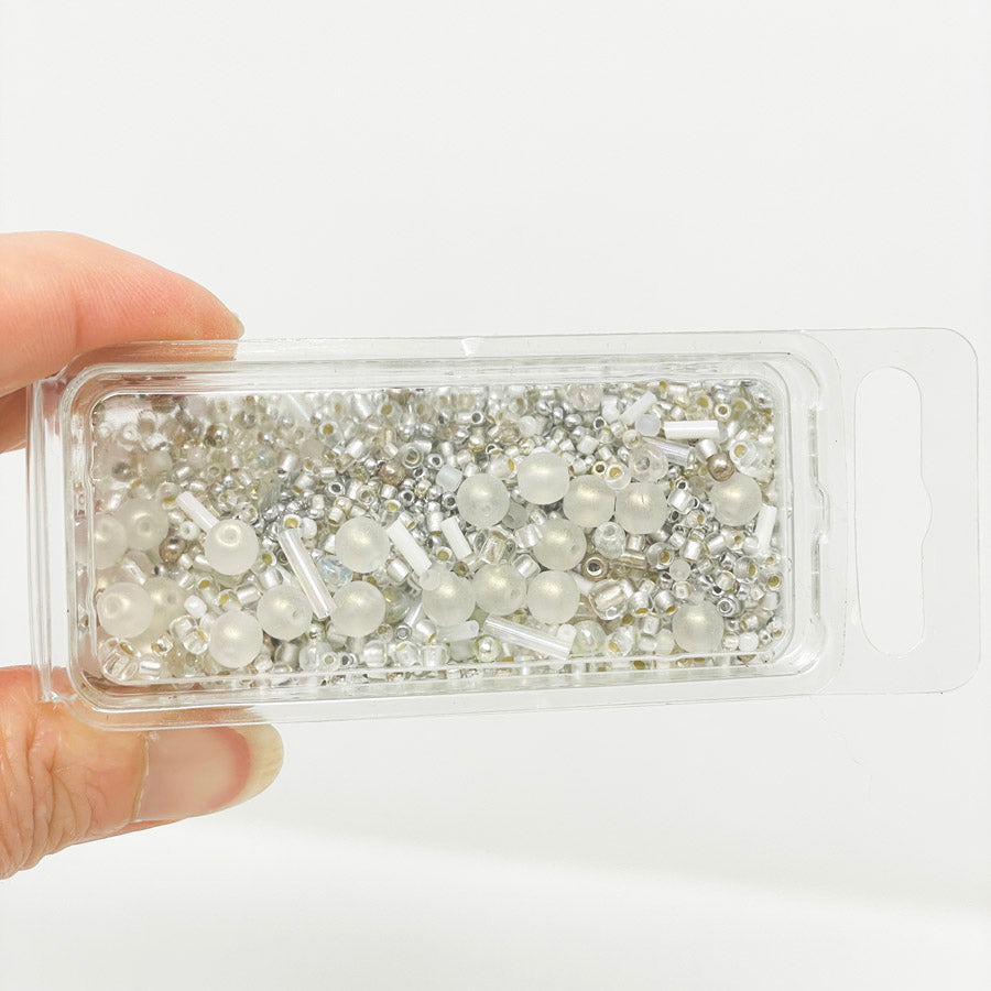 Silver & White Small Bead Soup Pack