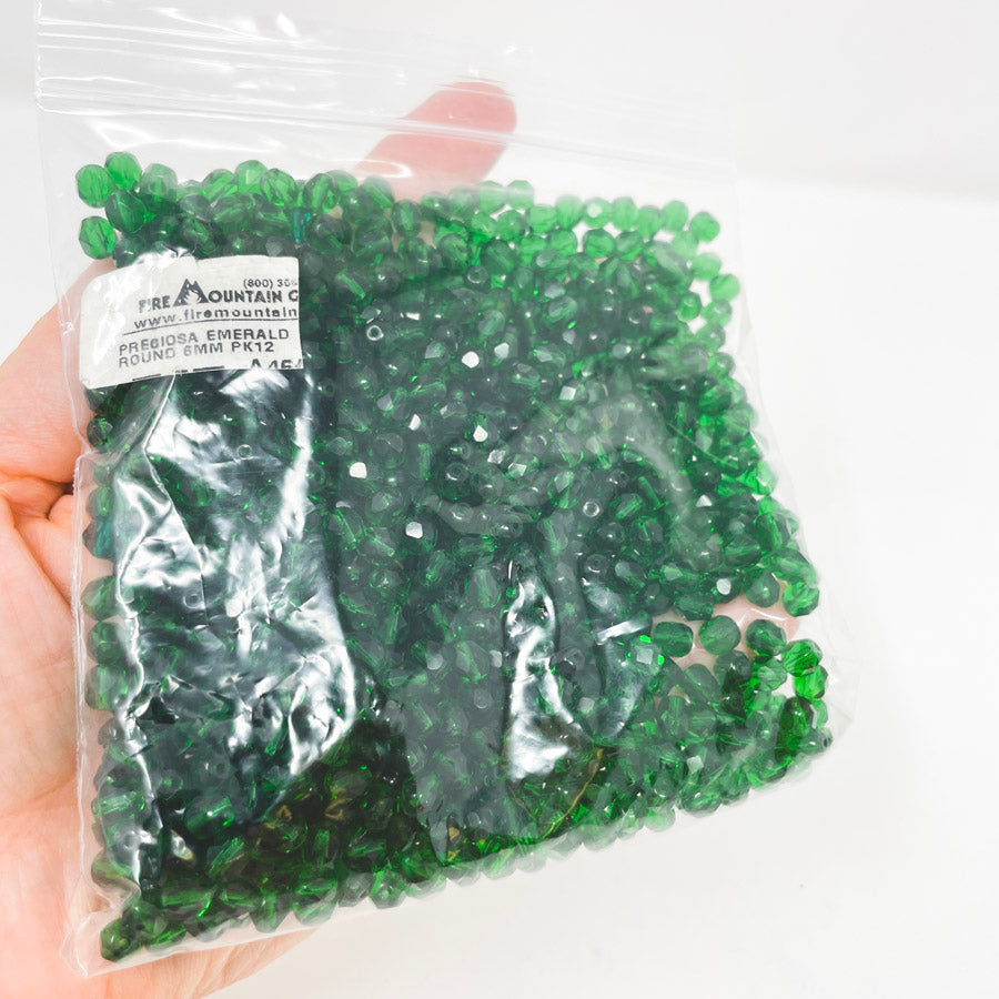 Preciosa Green Beads (1)