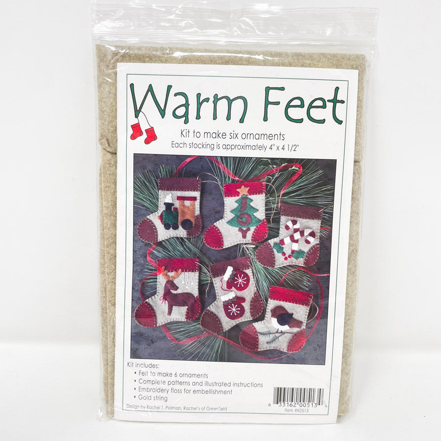 Rachel's of Greenfield "Warm Feet"Felt Stocking Ornament Kit
