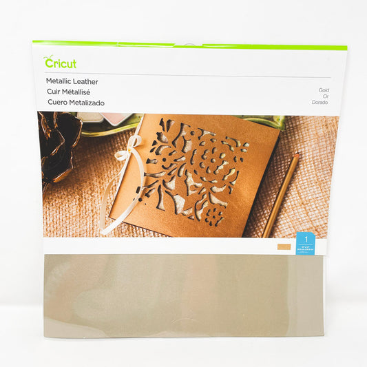 Cricut Soft Metallic Leather in Gold (Sealed)