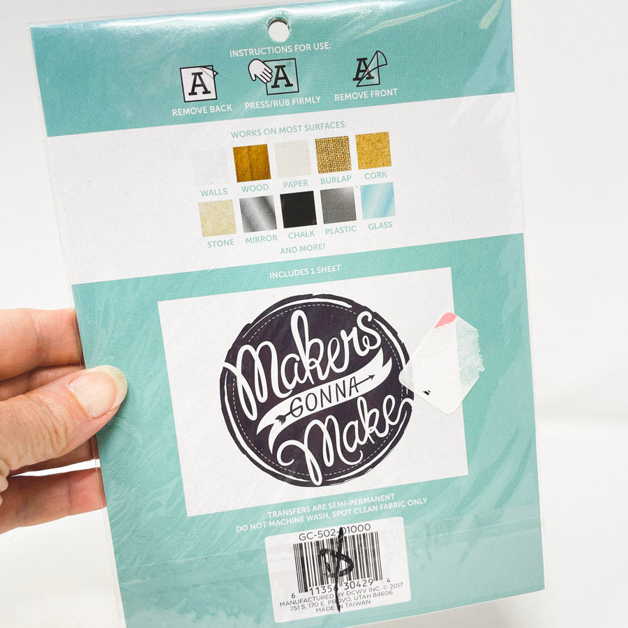 DCWV Press & Apply Decorative Transfers