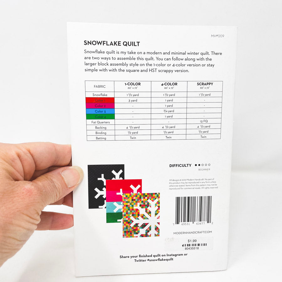 Snowflake Quilting Pattern by Modern Handcraft