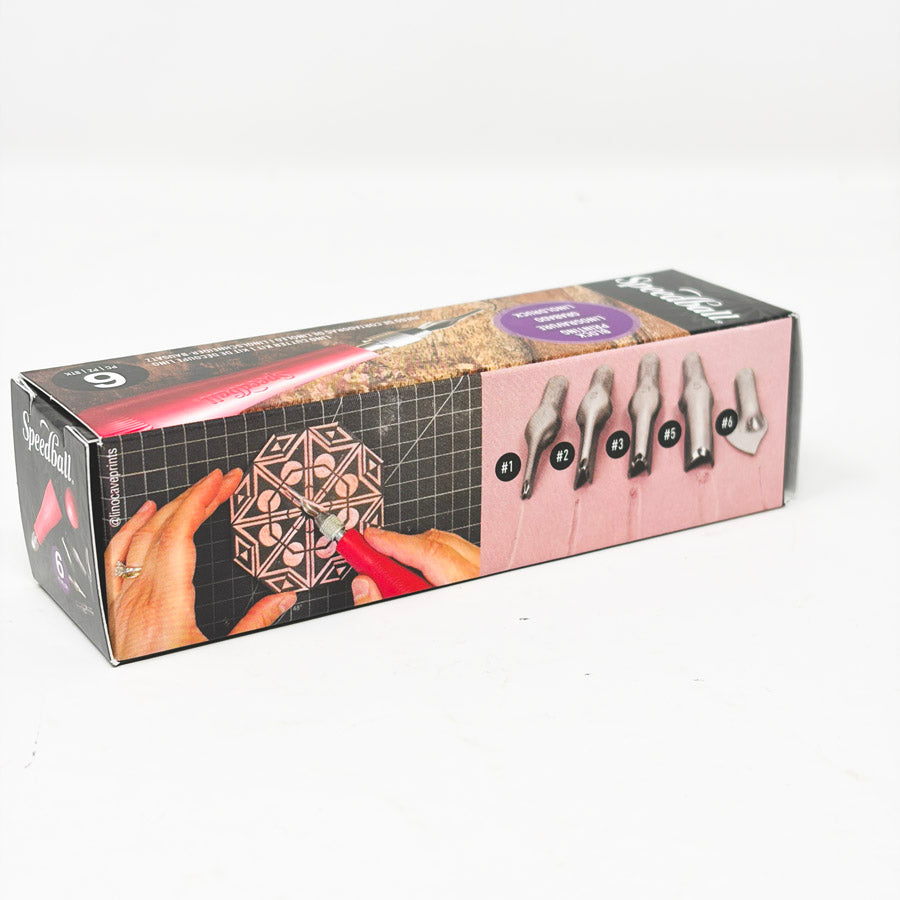 NEW // Speedball Linoleum Cutting Set - 5 Blades/Handle