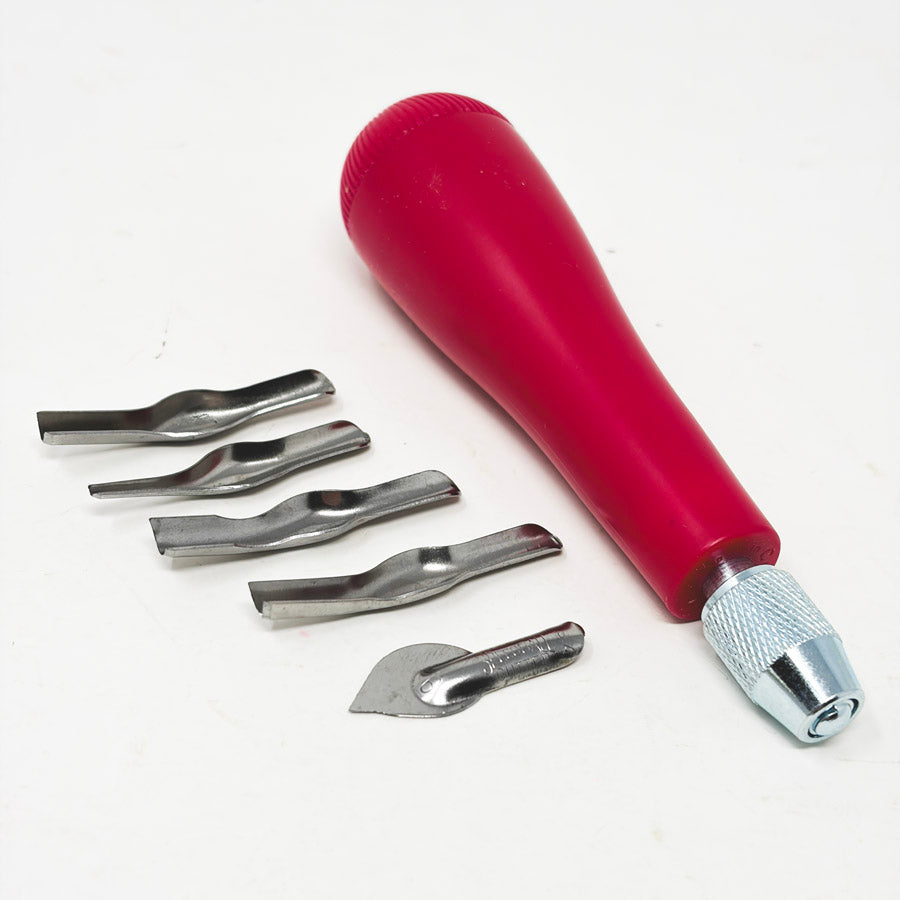 NEW // Speedball Linoleum Cutting Set - 5 Blades/Handle