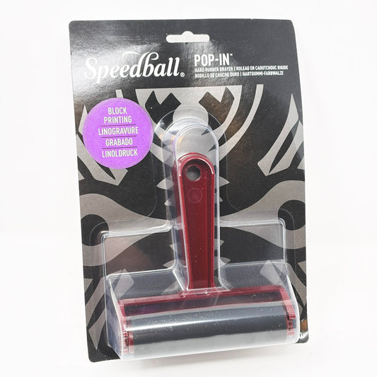 NEW // Speedball 4" Pop-In Hard Rubber Brayer