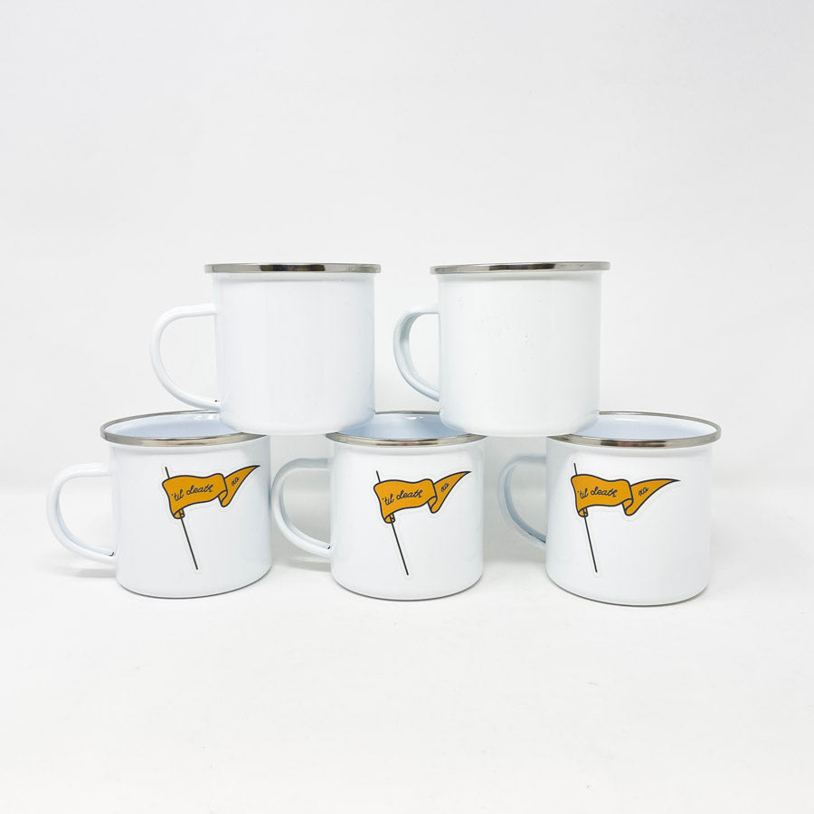 Sublimation White Blanks Enamel Coffee Mug (1)