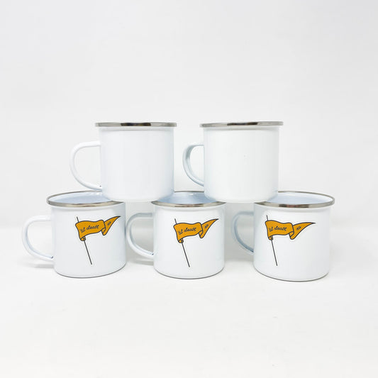 Sublimation White Blanks Enamel Coffee Mug (1)