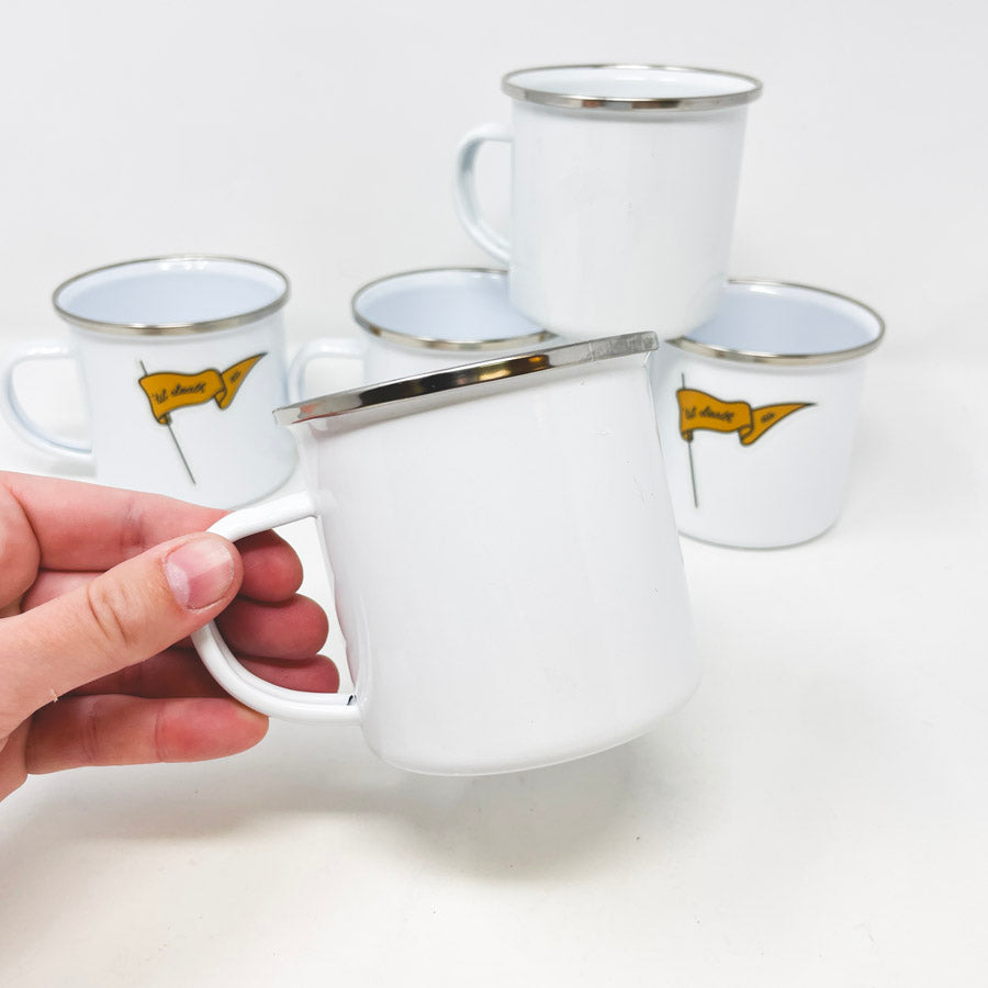 Sublimation White Blanks Enamel Coffee Mug (1)