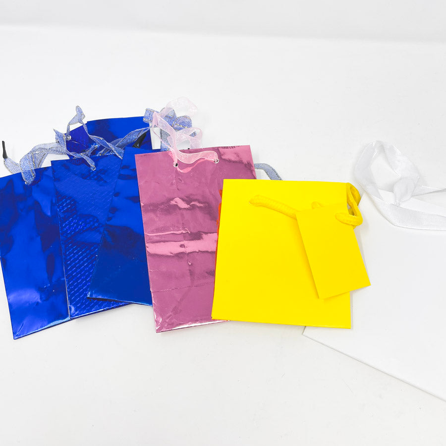 Bundle of Small Shiny Handle Gift Bags