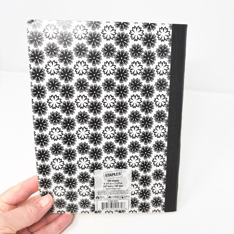 B&W Flower Composition Notebook