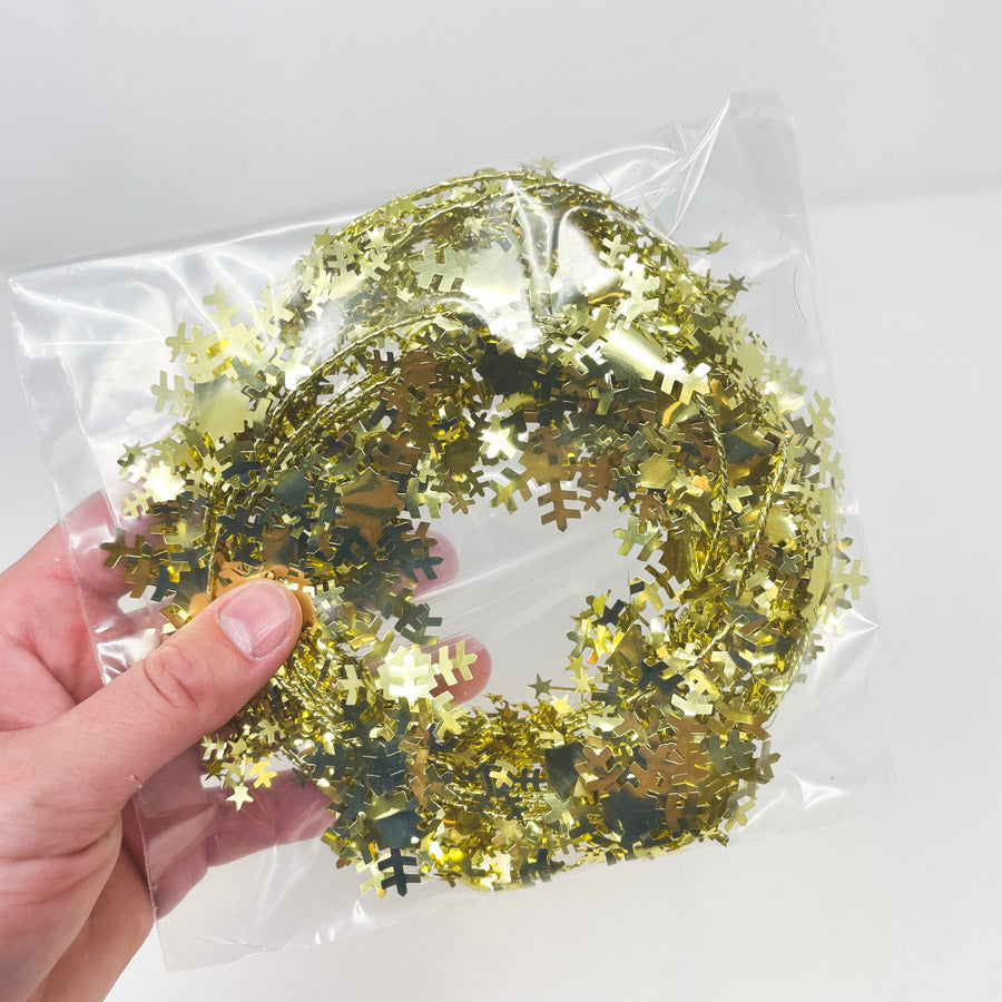 Gold Foil Snowflake Garland