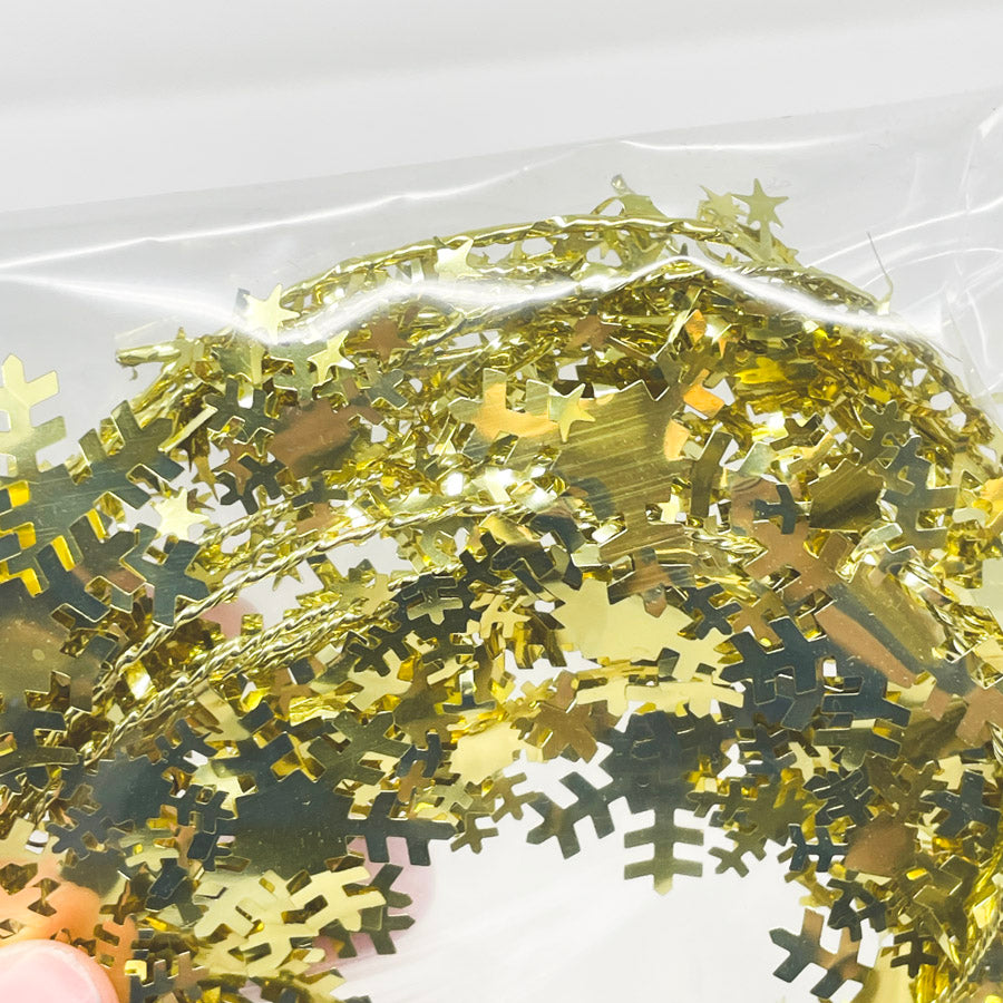Gold Foil Snowflake Garland