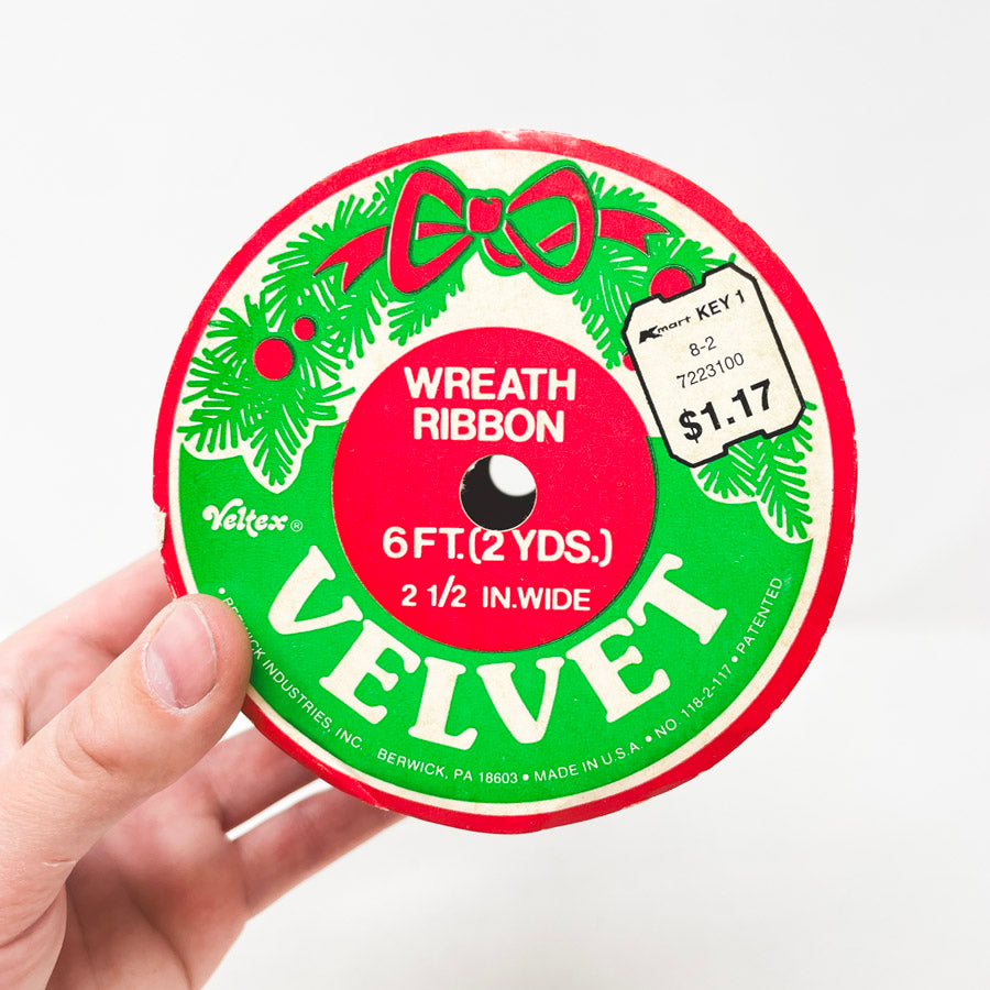 Wide Red Velvet Holiday Ribbon Roll (1)