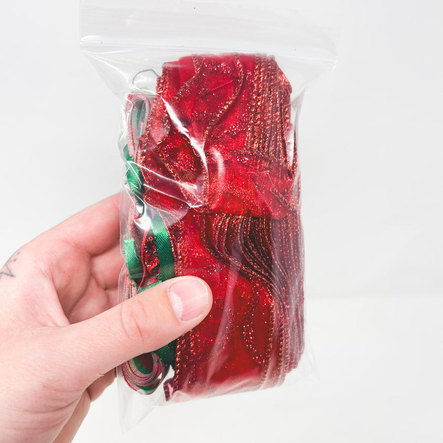 Christmas Color Ribbon Remnant Bundle