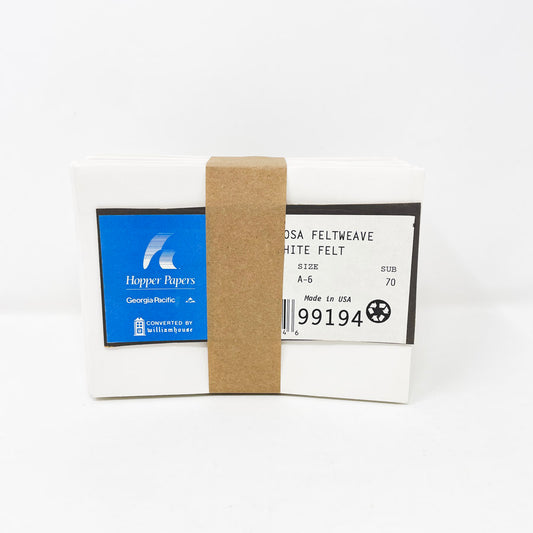 White Felt A6 Envelopes