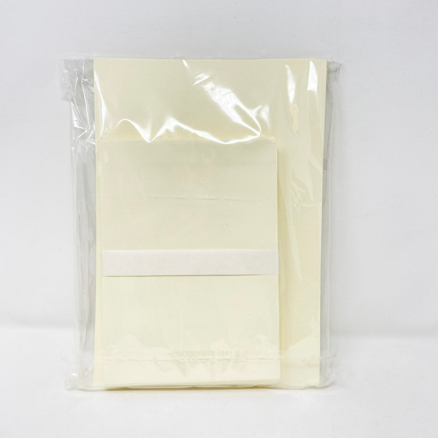 Cream Card & Envelope 5 1/4"x 7 1/4" Set - 25 ct