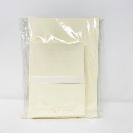 Cream Card & Envelope 5 1/4"x 7 1/4" Set - 25 ct