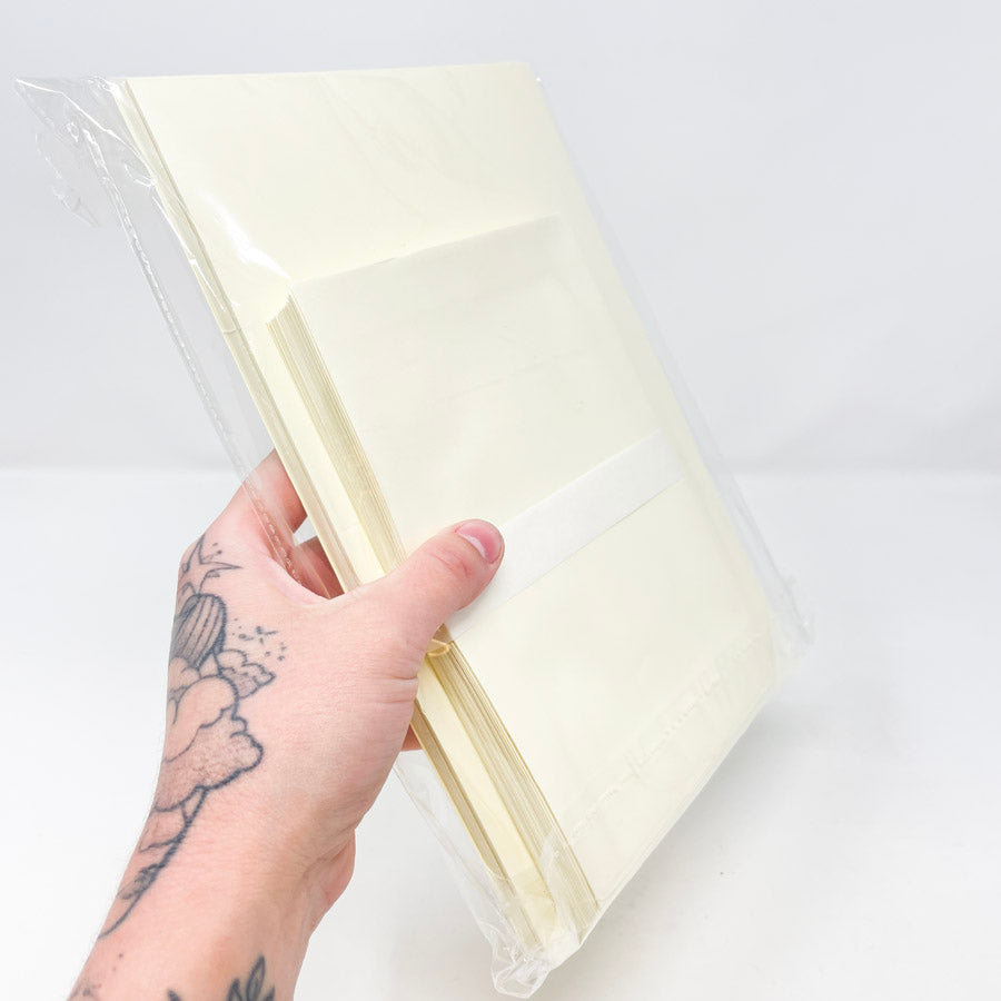 Cream Card & Envelope 5 1/4"x 7 1/4" Set - 25 ct