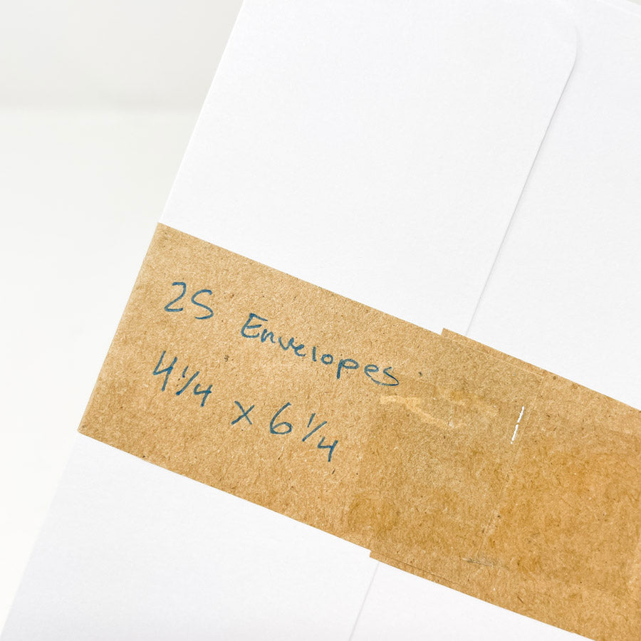 White 4 1/4"x 6 1/4" Envelopes - 25 ct
