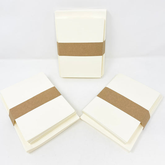 Cream Linen Card & Envelope 5 1/4"x 7 1/4" Sets (1)