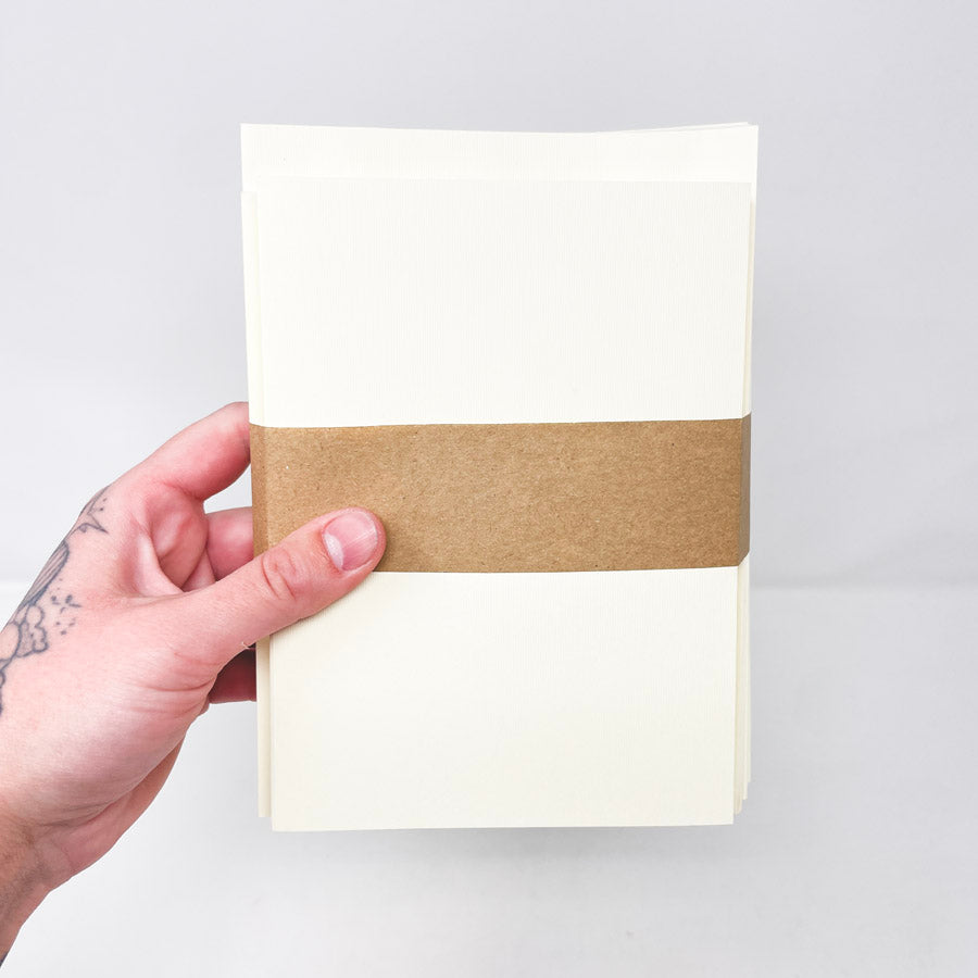 Cream Linen Card & Envelope 5 1/4"x 7 1/4" Sets (1)