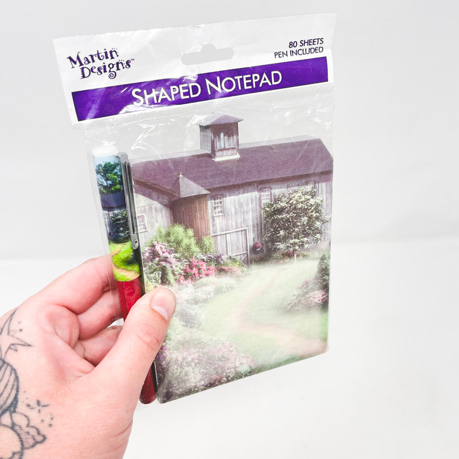 Barn Shaped Notepad with Pen (Sealed)
