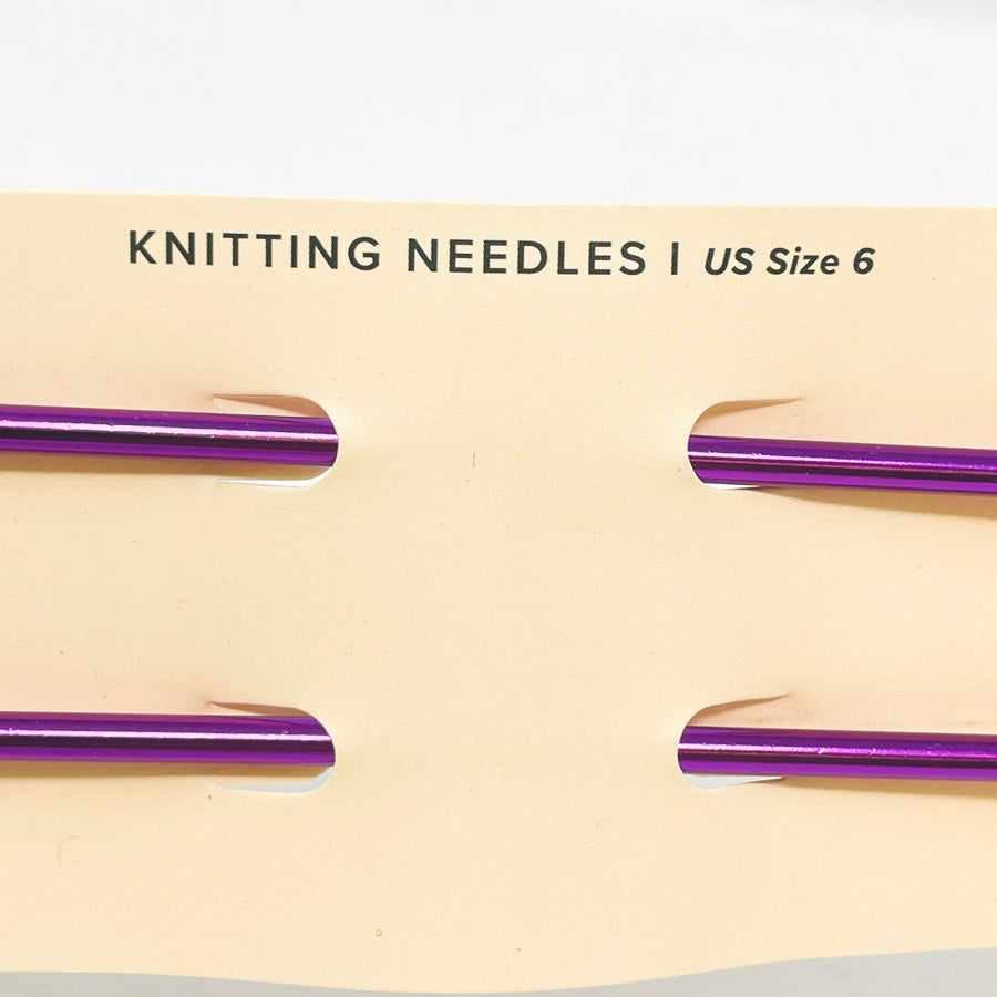 Hooks & Needles Size 6 Straight Knitting Needles 10"