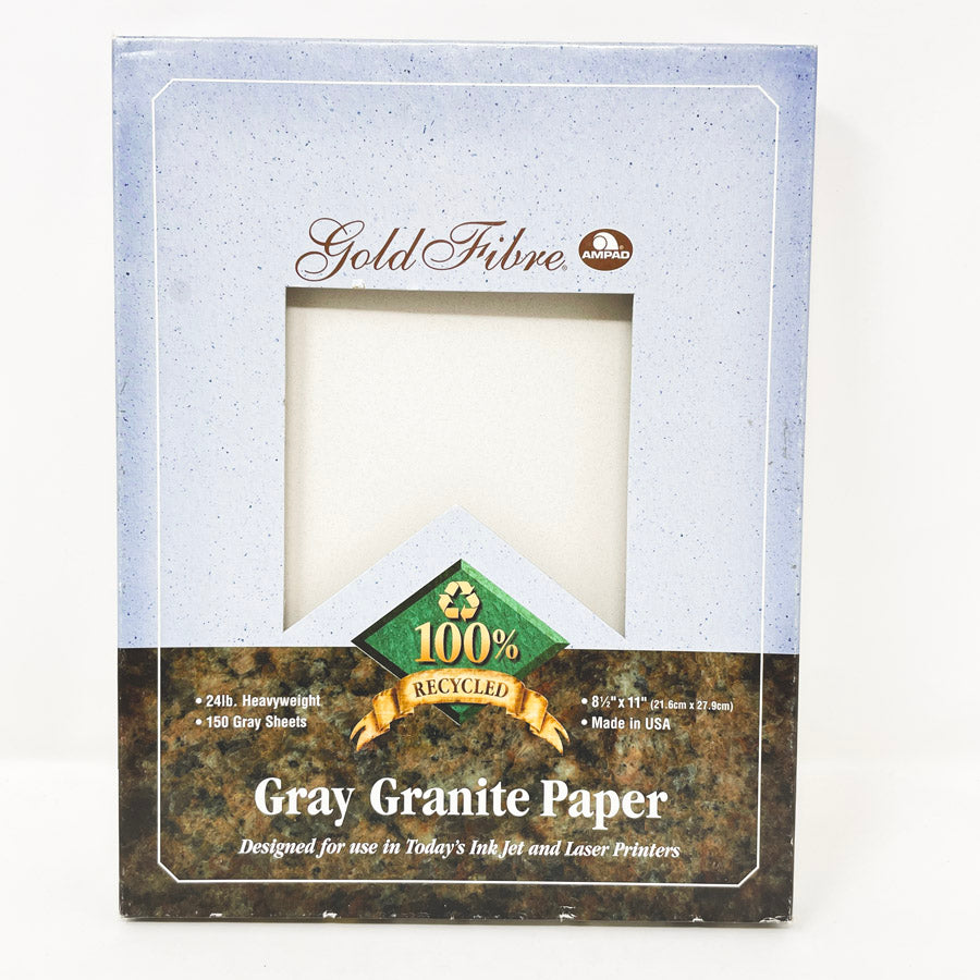 Gold Fibre Gray Granite Letter Paper by Ampad