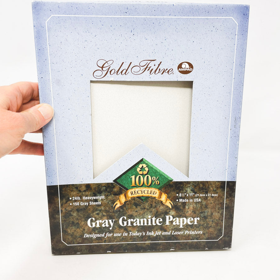 Gold Fibre Gray Granite Letter Paper by Ampad