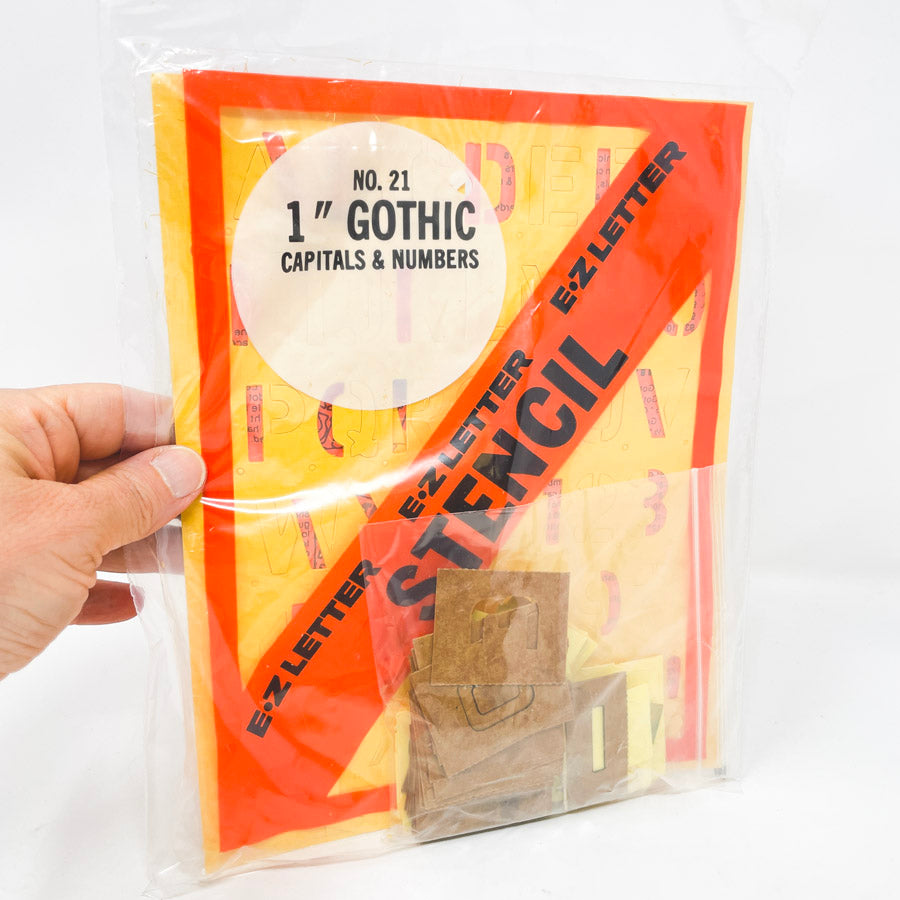 E-Z Industries No. 21 Gothic Letters & Number Stencils