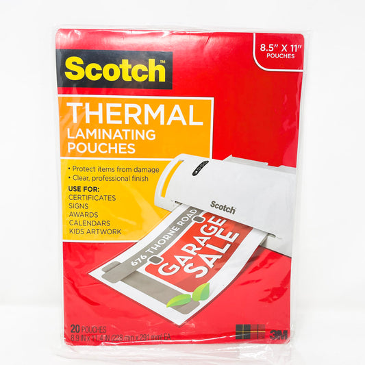 Scotch Thermal Laminating Pouches - 8.5"x11"