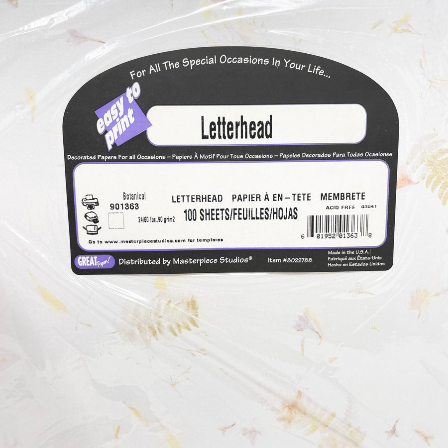 Great Paper Botanical Letterhead - Partial Pack