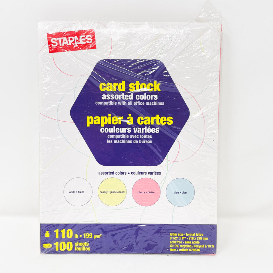 Staples 110# Cardstock - Partial/Mixed Pack