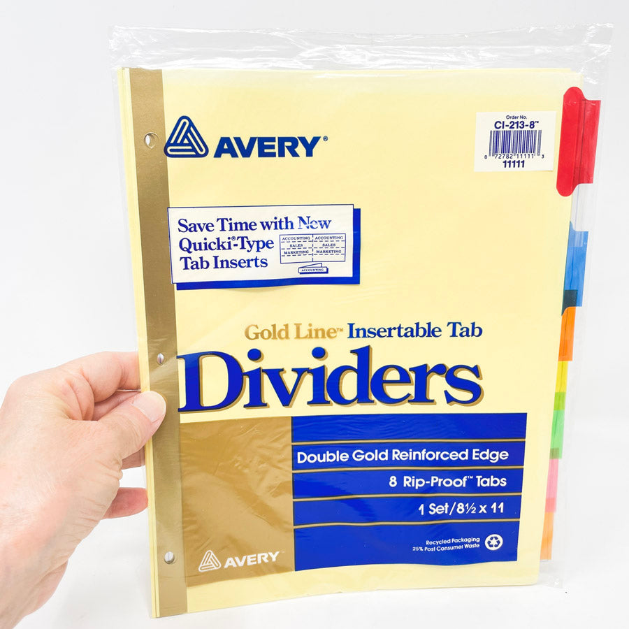 Avery Insertable Dividers for 3 Ring Binders