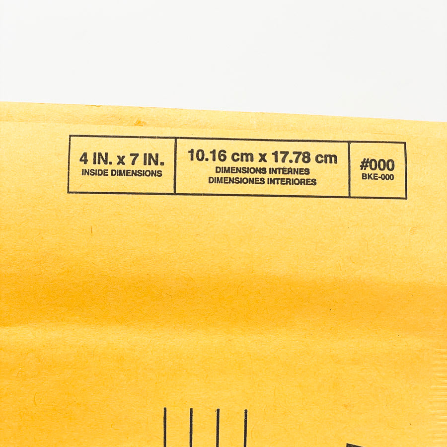 Four 4" x 7" Padded Envelopes