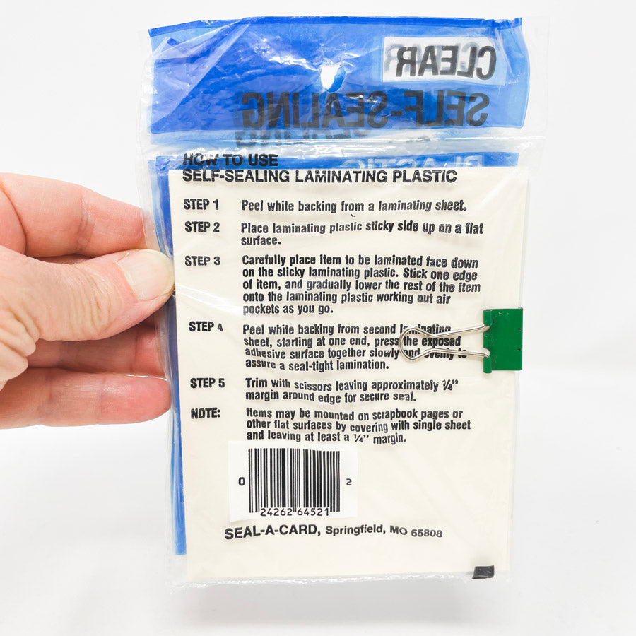 4"x5" Clear Self-Sealing Laminating Sheets