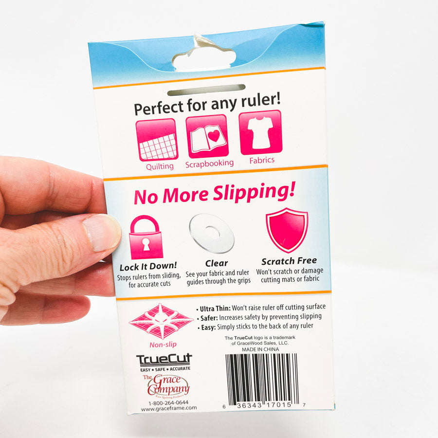 TrueGrips Non-Slip Adhesive Rings for Rulers